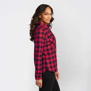 Camisas de Franela de Manga Larga para Mujer, Estilo Casual, 100% Algodón, Ecológicas, Transpirables, Aceptan Logotipo Personalizado - Product Image 3