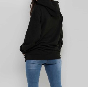 Sweat-shirts à capuche épais en coton et élasthanne de bonne qualité, doublés, style coréen, surdimensionnés, pour femmes, avec logo personnalisé, grande taille, printemps-hiver - Product Image 3