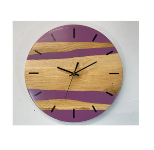 Nouvelle collection d'horloges murales artisanales en résine époxy et bois, finition polie, idéales pour offrir en cadeau, décoration intérieure, pour restaurant ou hôtel. - Product Image 5