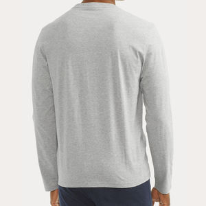 Camiseta de manga larga para hombre 2026, el mejor material, algodón transpirable, ropa de gimnasio de manga completa, color sólido, ropa casual para hombre, otoño - Product Image 6