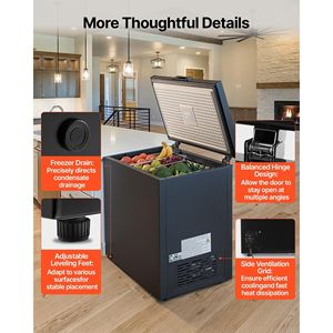 Congelatore Compatto da 6,7 Piedi Cubi con 2 Cestelli Rimovibili Regolabili, Congelatore a Pozzetto con Apertura Superiore Indipendente - Product Image 6
