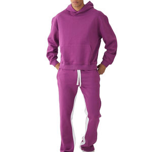 Survêtements pour hommes de haute qualité, vente en gros, nouvelle mode, 100% coton, molleton épais, coupe ample, personnalisés, style streetwear - Product Image 1