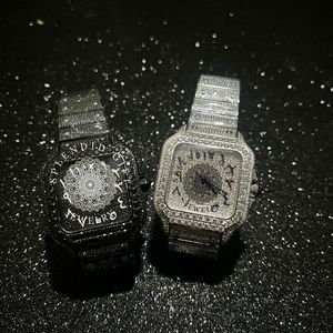 นาฬิกาเพชร Splendid City Jewelry ตัวเรือนทรงเหลี่ยม หน้าปัดอนาล็อก คริสตัลแซฟไฟร์ กลไกควอตซ์ ETA สายเงินประดับโมอิสซาไนต์ หรูหรา สำหรับทั้งชายและหญิง - Product Image 6