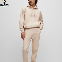 Sweat à capuche basique en mélange de coton, teint uni, avec impression en relief, fabriqué avec les meilleurs matériaux, pour homme