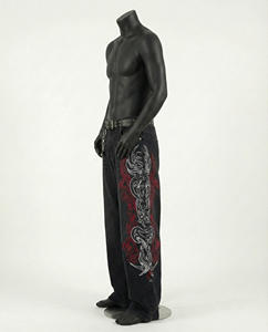 กางเกงยีนส์เดนิมทรงตรงสำหรับผู้ชาย คุณภาพสูง สไตล์ฮิปฮอป ลุคสตรีท ผ้าฝ้าย 100% ระบายอากาศได้ดี รุ่นปี 2026 - Product Image 2