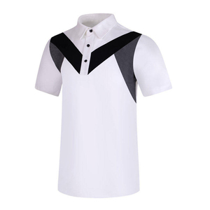 Nouveau Maillot de Golf Homme Uni Formel à Manches Courtes Automne Hiver Vêtement Sportif Slim Respirant Séchage Rapide Tricoté - Product Image 5
