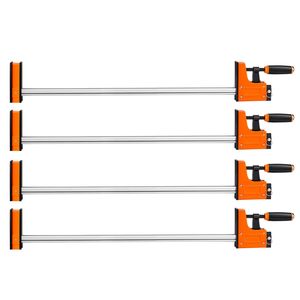 Lot de 4 pinces en F de 36 pouces pour le travail du bois, capacité de charge de 1500 lb, pince/écarteur, 2 modes, coussinets en caoutchouc souple, design ergonomique - Product Image 1