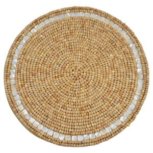 Nouveauté 2026 – Sets de table et sous-plats ronds écologiques au design perles, diamètre 400 mm, pour décoration intérieure, vaisselle de fête et mariage - Product Image 2