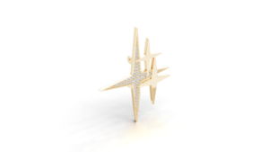 Aarinya Star Shape Zircon 18K <b>Gold</b> Alloy Crystal Pin Unisex Fashion Accessory Anniversary Gift - Product Image 6