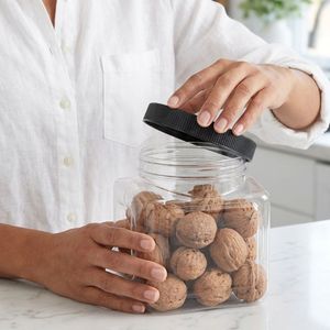Wholesale <b>Small</b> Clear PET Candy Jar Lid 50ml 4oz 8oz Food Grade Cookie Chocolate <b>Container</b> Custom Color Custom Design Vietnam - Product Image 2