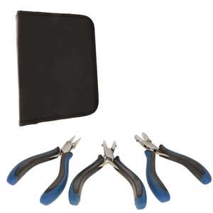 Kit de pinces ergonomiques à mâchoires en nylon en acier inoxydable pour la fabrication de bijoux, pinces à chaîne plates et rondes anti-rayures pour le façonnage de fils et les loisirs créatifs - Product Image 4