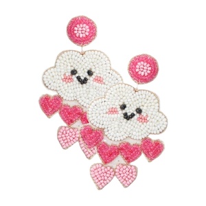 Belle broderie perlée à la main de luxe à la mode cocotier boucle d'oreille mignon élégant fantaisie dernier haut par Hiba Enterprises - Product Image 3