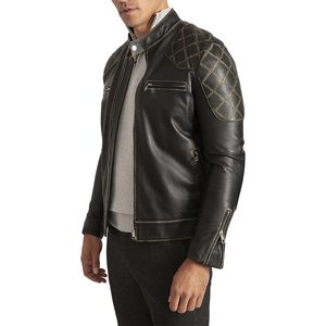 Wholesale Custom Your Design Men Leather <b>Jacket</b> Hot Selling High Quality <b>Light</b> Weight Men Leather <b>Jacket</b> - Product Image 3