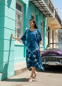 High Quality Designer Rayon <b>Kaftan</b> Tie Dyed <b>Summer</b> Daily Wear Regular Fit Sweetheart neck at Best Price by Supplier - Product Image 6