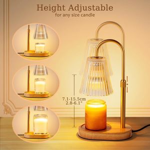 Lámpara Calentadora de Velas Eléctrica con Temporizador, Intensidad Regulable y Altura Ajustable, Lámparas de Vidrio y Quemador de Frascos para Velas de Cera - Product Image 4