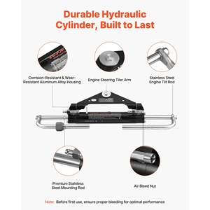 Sistema de Dirección Hidráulica para Barcos Marinos de un Solo Motor, 150 HP, Bomba de Timón de 6.9 MPa/1000 psi, Cilindro de Bloqueo Bidireccional, para Barcos de 20 pies - Product Image 4