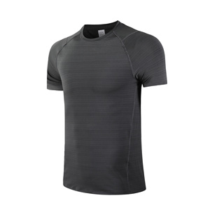 T-shirt de sport athlétique pour homme, coupe ajustée, compression, manches longues, spandex/polyester, séchage rapide, course à pied, gym, fitness - Product Image 5