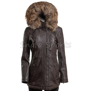 Chaquetas de Cuero Genuino con Cierre, Transpirables, de la Mejor Moda, de Pakistán, Cómodas y de Buena Calidad para Mujer - Product Image 2