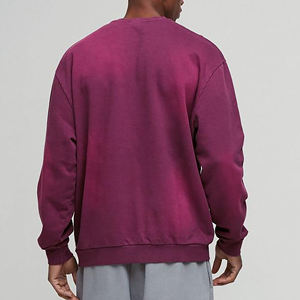 High Quality Custom Logo Cotton <b>Velvet</b> Fleece Drop Shoulder Round Neck Unisex Sweatshirt Super Soft <b>Jumper</b> - Product Image 5