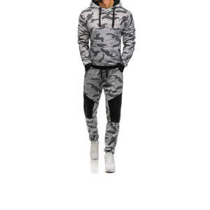 Ensemble de survêtement pour homme en coton molletonné camouflage personnalisé de qualité supérieure, sweat à capuche et pantalon de jogging, streetwear, coupe ajustée, deux pièces, tenue de sport, vêtements de sport - Product Image 6