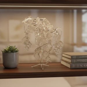 Arbre en verre soufflé à la main avec fleurs mobiles, artisanat en verre unique - Product Image 2