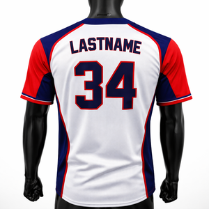 เสื้อเบสบอล ซอฟต์บอล ทีม ลีก แห้งเร็ว ระบายอากาศได้ดี ผ้าโพลีเอสเตอร์ 100% สั่งทำได้ แบบสับลิเมชั่น ไซส์ใหญ่ คอกว้าง - Product Image 2