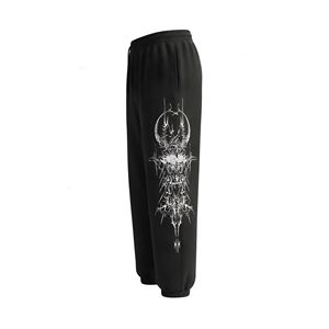 2026 Men's Streetwear Gothic Zip Up Tracksuit Custom <b>Oversized</b> Hoodie & <b>Jogger</b> Set High Quality Cotton casual wear - Product Image 5