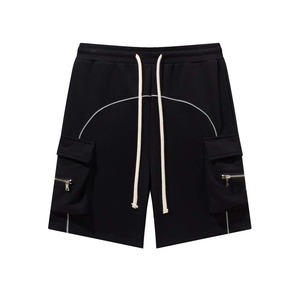 Pantalones Cortos Deportivos Casuales de Verano para Hombre, de Algodón y Felpa, con Cintura Elástica y Cordón Ajustable, Estilo Cargo con Diseño Liso para Ropa Urbana - Product Image 2
