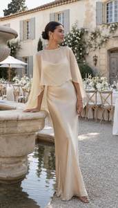 Elegante Capa de Gasa Tejida Transparente para Boda de Verano, Chal Nupcial Esponjoso, Top Corto Bohemio, Bolero de Noche para Vestidos, Prenda Femenina Dulce - Product Image 1