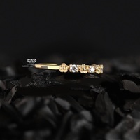 Cincin Tunangan Berlian Potongan Brilian Emas Padat 10K Kualitas Premium Harga Grosir Warna G Alami Bersertifikat GIA Klasik