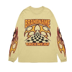 Ensemble streetwear pour homme personnalisé avec nom de marque, sweat-shirt à manches longues, jogging, capuche, imprimé flamme, vêtements d'automne de haute qualité - Product Image 2