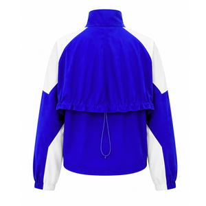 ชุดวอร์มไนลอน Zeta Phi Beta Sorority พร้อมเสื้อแจ็คเก็ตปักลายและกางเกงจ็อกเกอร์ สีน้ำเงินและสีขาวแบบคัลเลอร์บล็อก - Product Image 3