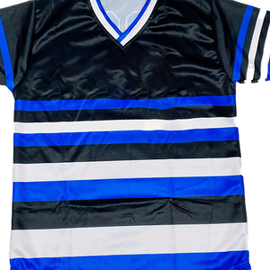 Premium Zeta Black Striped Unisex <b>Baseball</b> Jersey Women Blue White Sublimation Polyester Short Sleeve Athletic Shirt Stylish Fit - Product Image 3