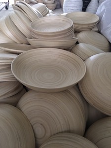 จานไม้ไผ่ทำมือ-ธรรมชาติเกรดอาหาร-เหมาะสำหรับบ้านโรงแรมใช้ในการจัดเลี้ยง/คุณลิมา - Product Image 2