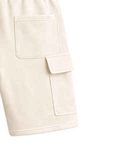 กางเกงขาสั้นคาร์โก้สีเบจสำหรับผู้ชาย เอวยางยืด มีเชือกผูก สไตล์ลำลอง สตรีทแวร์ กระเป๋าหลายช่อง กางเกงขาสั้นฤดูร้อน รับทำโลโก้ตามสั่ง ผู้ผลิต OEM - Product Image 6