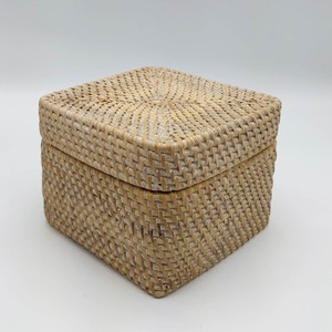 Closet organization rattan storage lid basket bedroom <b>container</b> boxes hand-weaving <b>box</b> <b>containers</b> - Product Image 1