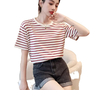 Women's Slim Fit Silk/Cotton Cotton/Bamboo Fiber Knitted Eco-Friendly Breathable Anti-Wrinkle Quick Dry V-neck Short Summer - Product Image 1