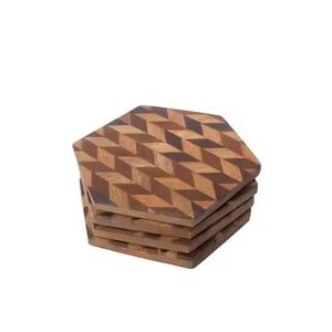 Premium Home Metal <b>Coasters</b> <b>Set</b> For Drink Placement Surface Protection - Product Image 4