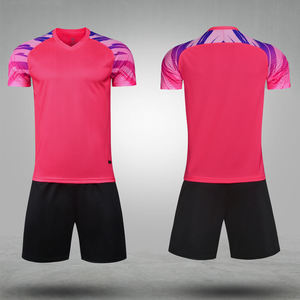 Maillots de football personnalisés en gros, uniformes de football respirants de haute qualité, manches courtes, logo sur le devant, unisexe, adulte - Product Image 6