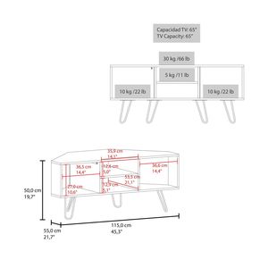 Mobile TV Fredonia 65'' in Wengue con Anta e Vano Aperto - Product Image 4