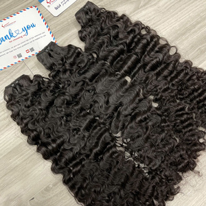 Hot Trend Raw Burmese <b>Curly</b> Hair Bundles Remy Vietnamese Human Hair <b>Extension</b> Double Drawn Natural Color Supplier - Product Image 5
