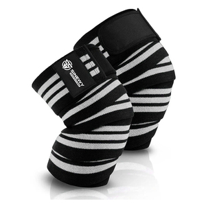New Style <b>Elastic</b> Bandage <b>Knee</b> Wraps Deep Squats Weightlifting Compression <b>Knee</b> Stripes <b>Knee</b> Wraps with Strap - Product Image 1