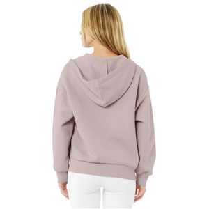 Vente en gros de sweat-shirts pour femmes en coton coupe-vent, avec fermeture éclair, poche kangourou, manches longues, doux, classiques, en polaire - Product Image 3
