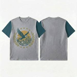 Camiseta de Hombre con Estampado Gráfico, Manga Corta, Estilo Urbano, Corte Holgado, Algodón, Estilo Moderno - Product Image 1