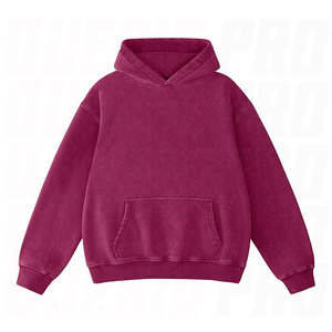 Sweat-shirts à capuche oversize épais pour hommes et couples, style vintage délavé à l'acide, doublure en coton chaud, streetwear ample - Product Image 2