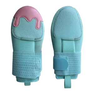 Mitaine coulissante turquoise avec motif goutte de peinture rose, sangle réglable pour la protection des jeunes et des adultes lors de l'entraînement au baseball - Product Image 1