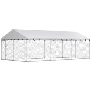 Cuccia per Cani da Esterno in Argento, Elegante Casetta e Gabbia per il Giardino - Product Image 5