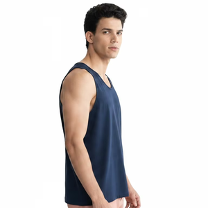 Nouveau débardeur pour homme, coupe musclée, polyester/coton, écologique, respirant, séchage rapide, anti-UV, vêtements de sport personnalisables, musculation - Product Image 1