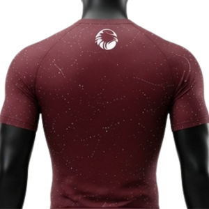 Ensemble de t-shirt et short de compression pour homme, blanc et bordeaux, séchage rapide, extensible, fitness, gym, entraînement, course à pied, vêtements de sport athlétiques - Product Image 4