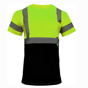 Camiseta de Trabajo de Alta Visibilidad para Construcción, Manga Corta, Invierno, Reflectante, con Cinta Reflectante, Ropa de Seguridad - Product Image 1